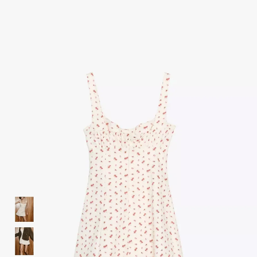 Zara White and Red Floral Mini Dress - Picture 3 of 8